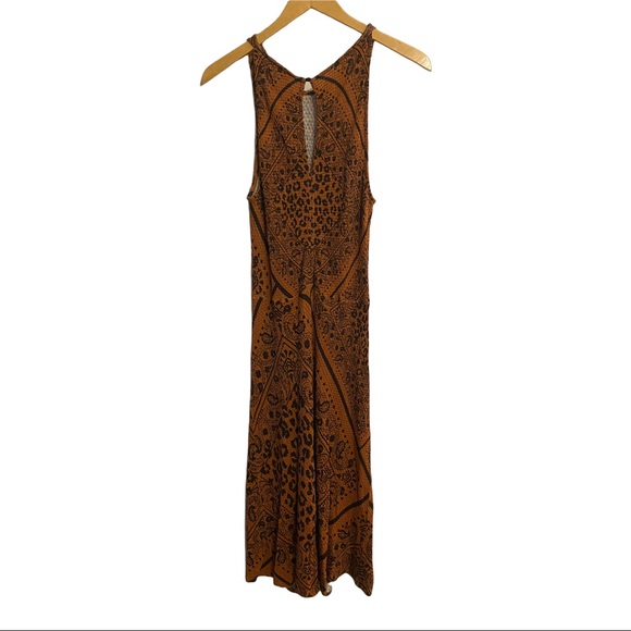 Anthropologie Farm Rio Alyse Midi Dress Leopard Size Large NWOT - Picture 4 of 9